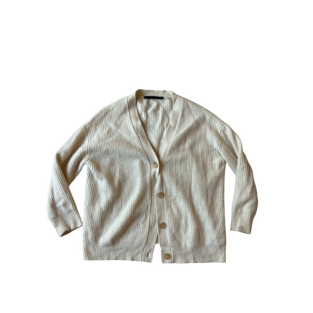 Jenni Kayne Womens Cashmere Cocoon Cardigan Ivory Womens XXS